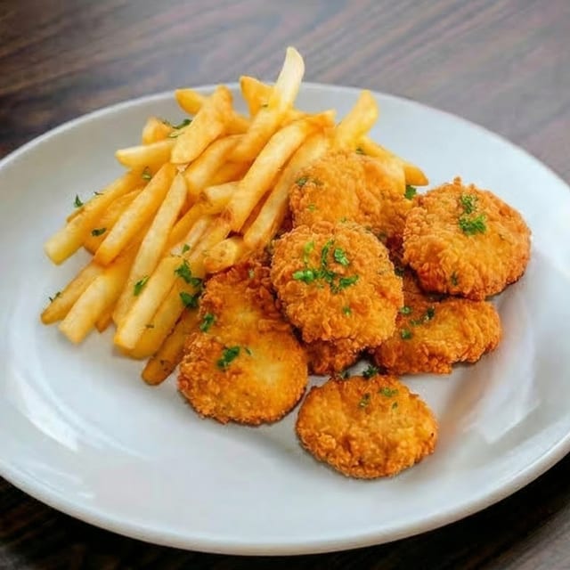 Chicken Nuggets with Fries.