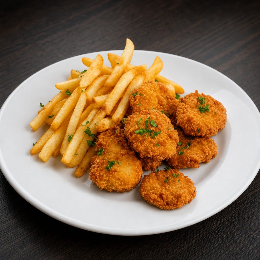 Chicken Nuggets with Fries.