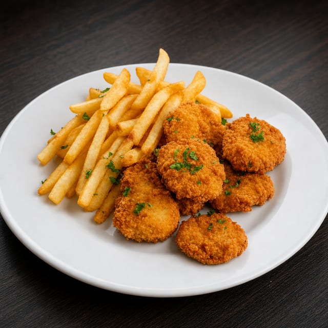 Chicken Nuggets with Fries.