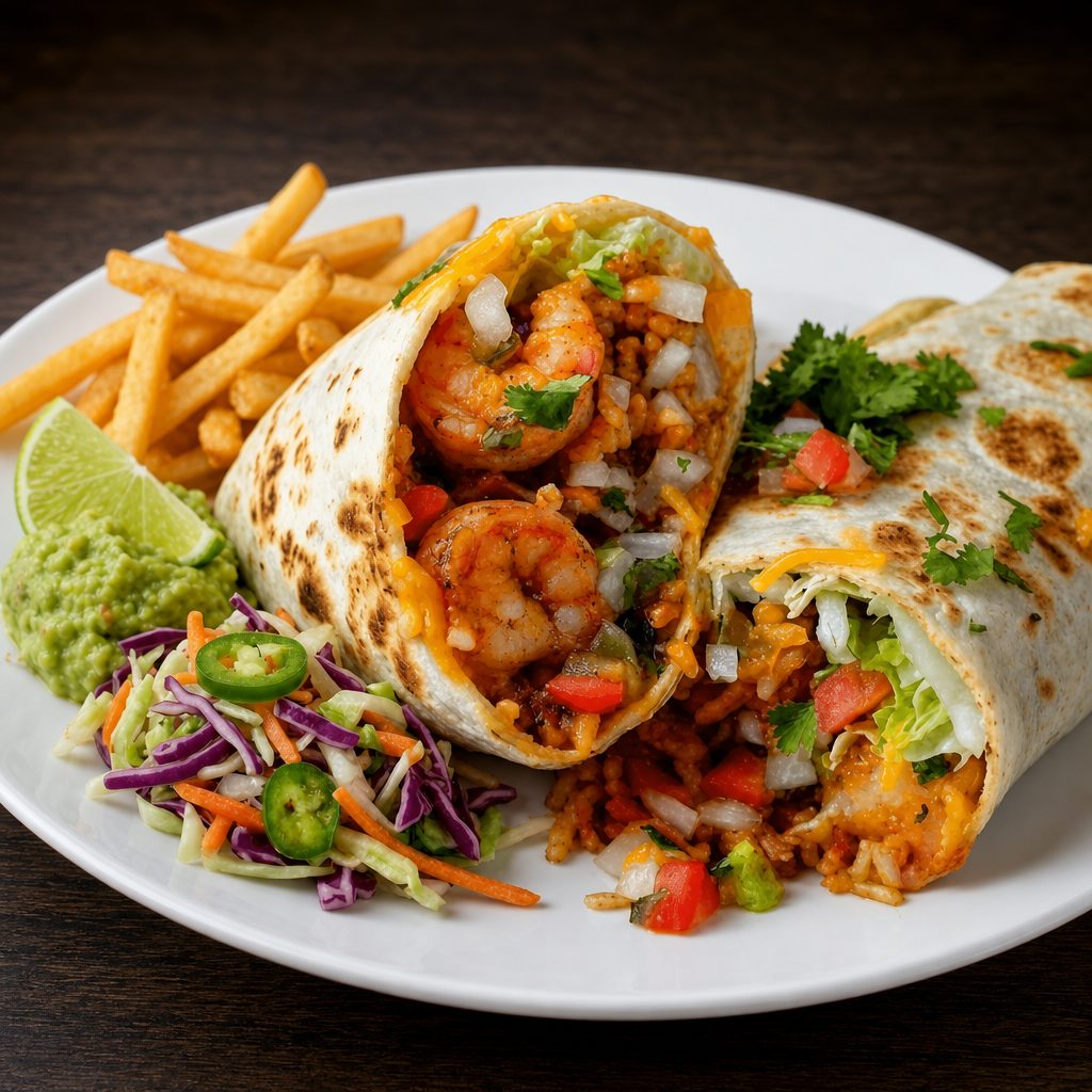 Baja Shrimp Burrito.
