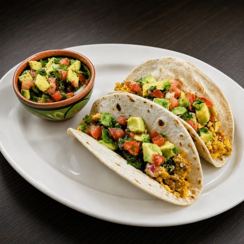 2 Chorizo Breakfast Tacos.