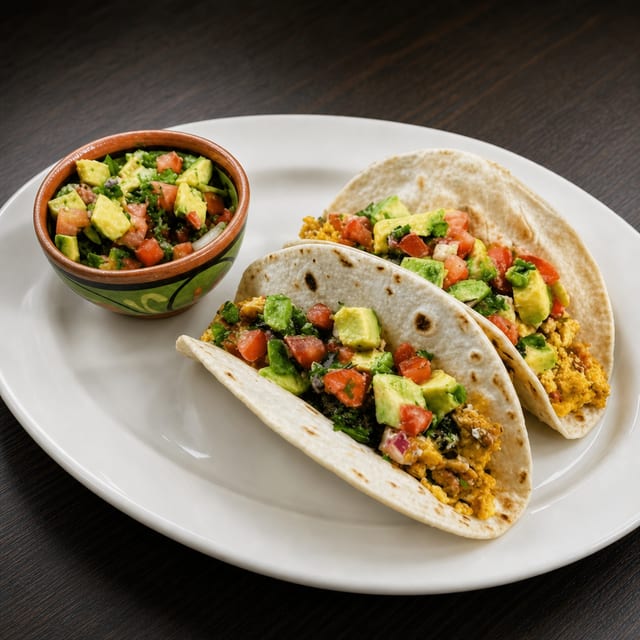 2 Chorizo Breakfast Tacos.