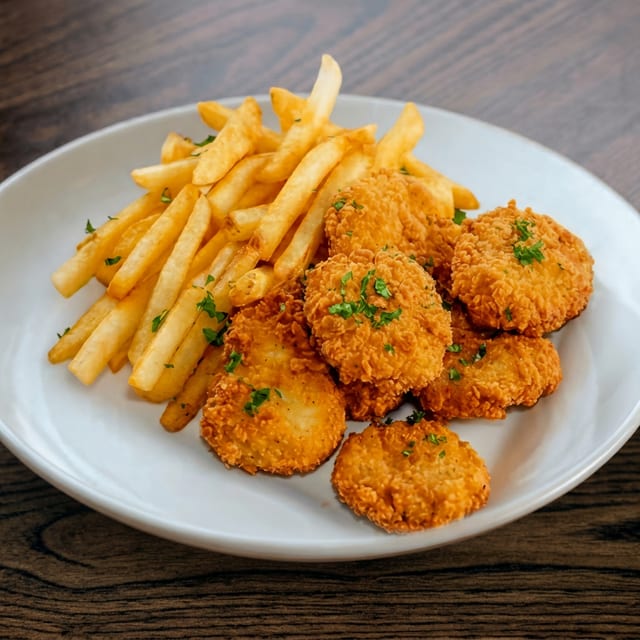 Chicken Nuggets with Fries.